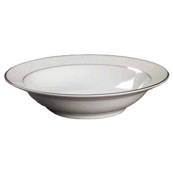 New FRUIT DESSERT SAUCE BOWL 5.5" Wyndham Bridal Lace White Silver China Japan - Picture 1 of 2